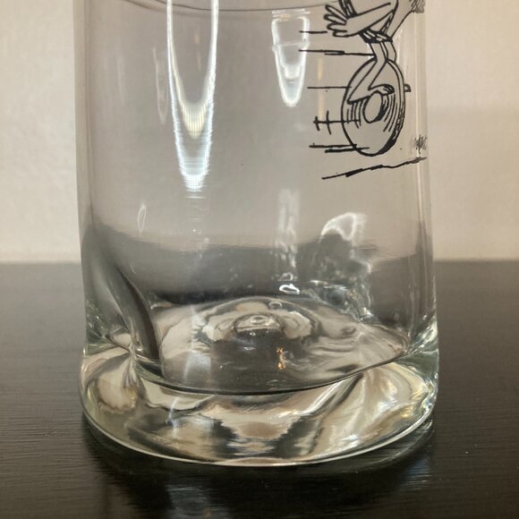 BC Comics Glass Johnny Hart Caveman Pinched 8oz Rocks Glass - 70s Vintage - Picture 5 of 6